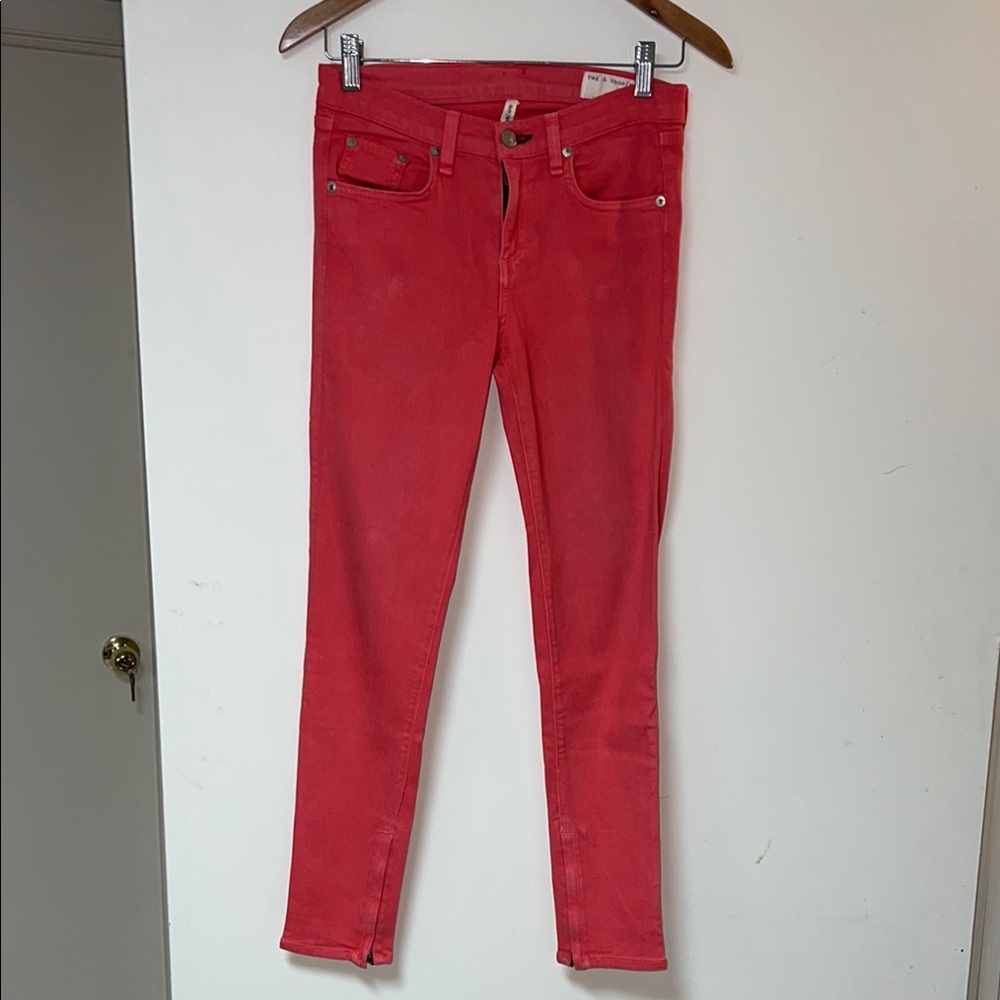 Rag & Bone Red Skinny Jeans Vibrant Style